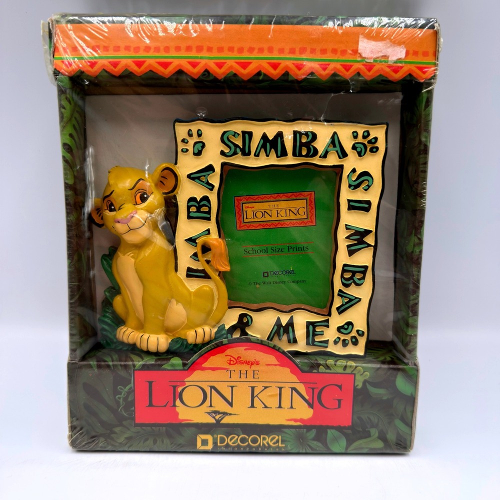 Vintage Disney The Lion King Simba & Me Picture Frame Decorel 7102D New Sealed